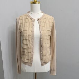 J. Crew Vintage Cream Layered Cardigan Quiet Luxury